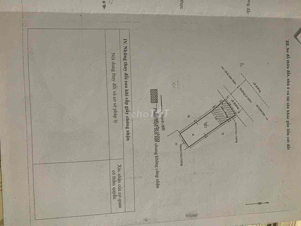 Ngang 3m2 dài 12m mặt tiền đường lò gốm Q6 Hiện trạng trệt trống suốt