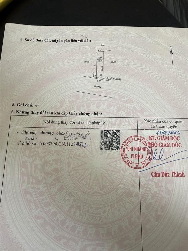 Đất chính chủ cần bán gấp có thương lượng giá cả ạ