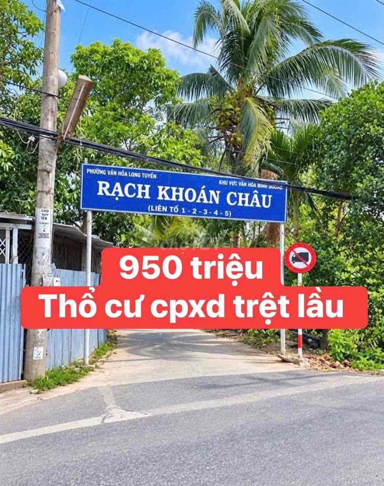 ❌NỀN GIÁ QUÁ TỐT ❌  - Bán đất mặt tiền rạch khoán châu Long tuyền bình