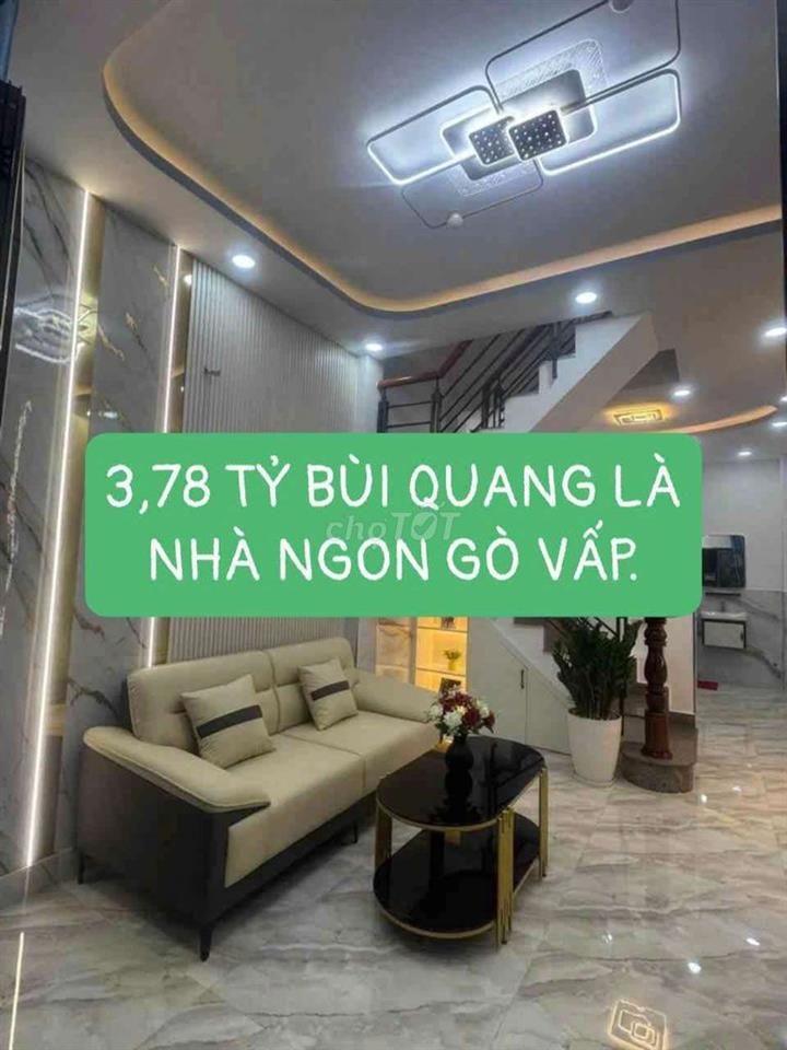 3,78 TỶ BÙI QUANG LÀ NHÀ NGON GÒ VẤP.