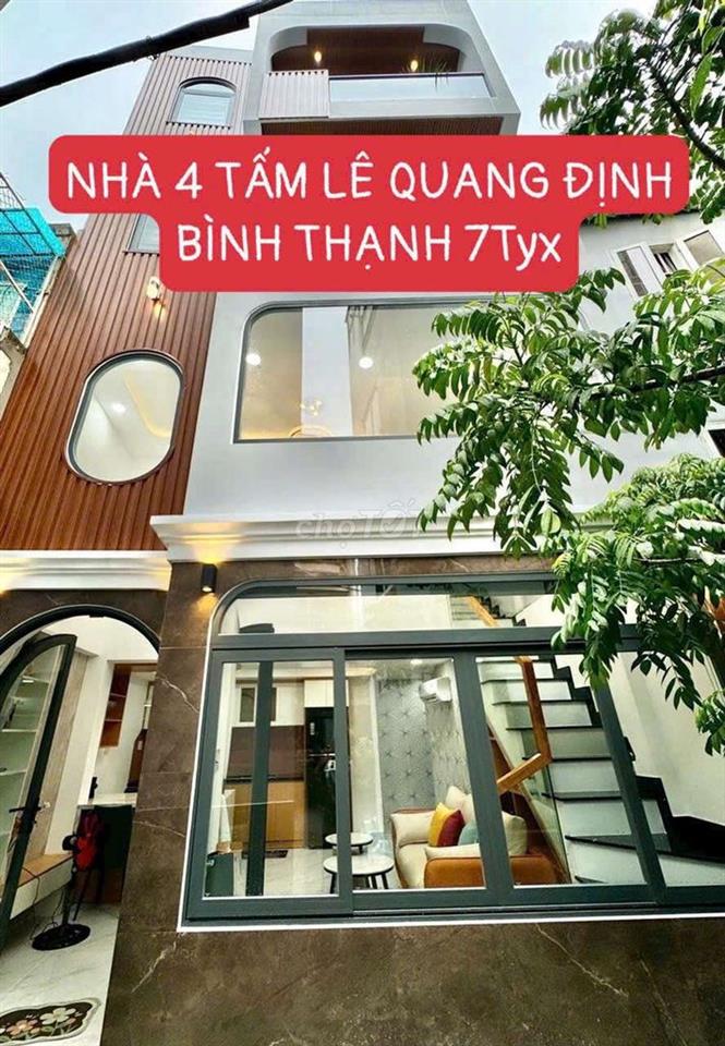 🏡 GIẢM GIÁ CÒN 7,5 TỶ – NHÀ 4 TẤM LÊ QUANG ĐỊNH, BÌNH THẠNH