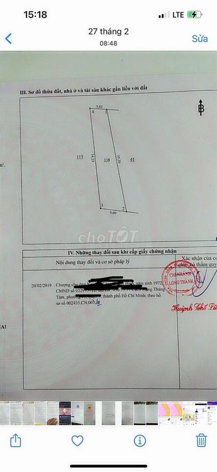 CHÍNH CHỦ CẦN BÁN GẤP LÔ ĐẤT TIỀM NĂNG SÁT TRUNG TÂM LONG THÀNH