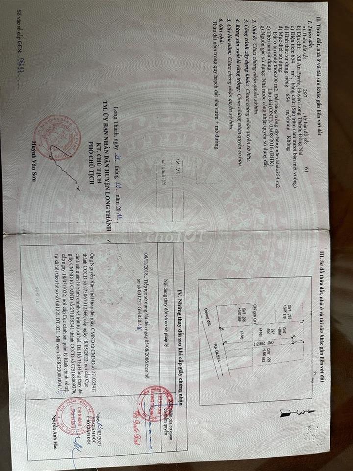 Cần bán đất có nhà 1 lầu 1 trệt ngang 5*20