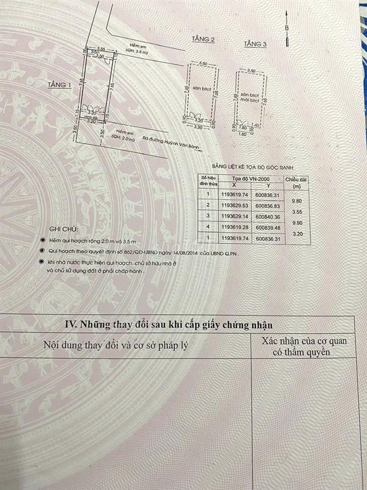 Bán Nhà Hẻm 280/1 Huỳnh Văn Bánh 