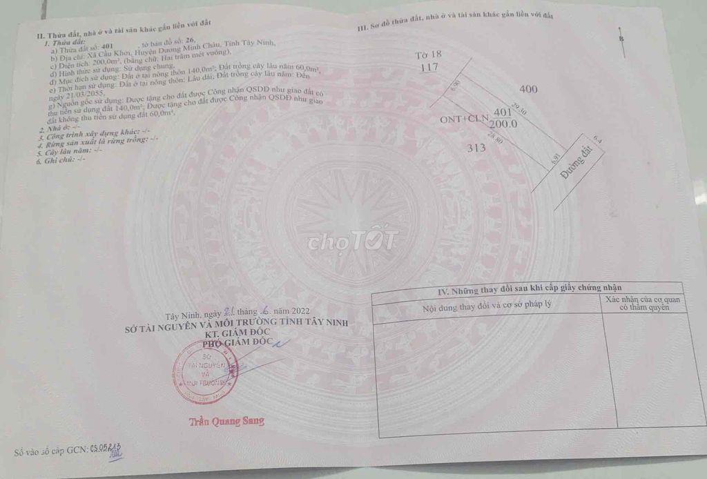 Cần bán đất xã Cầu khởi