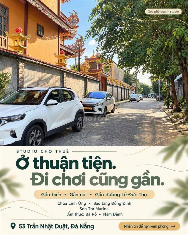 STUDIO GẦN BIỂN, BAN CÔNG RỘNG