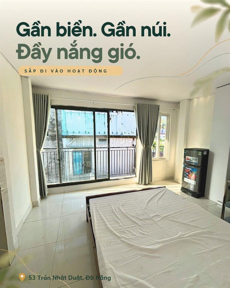 STUDIO MỚI GẦN BIỂN, GẦN NÚI, BAN CÔNG RỘNG 
