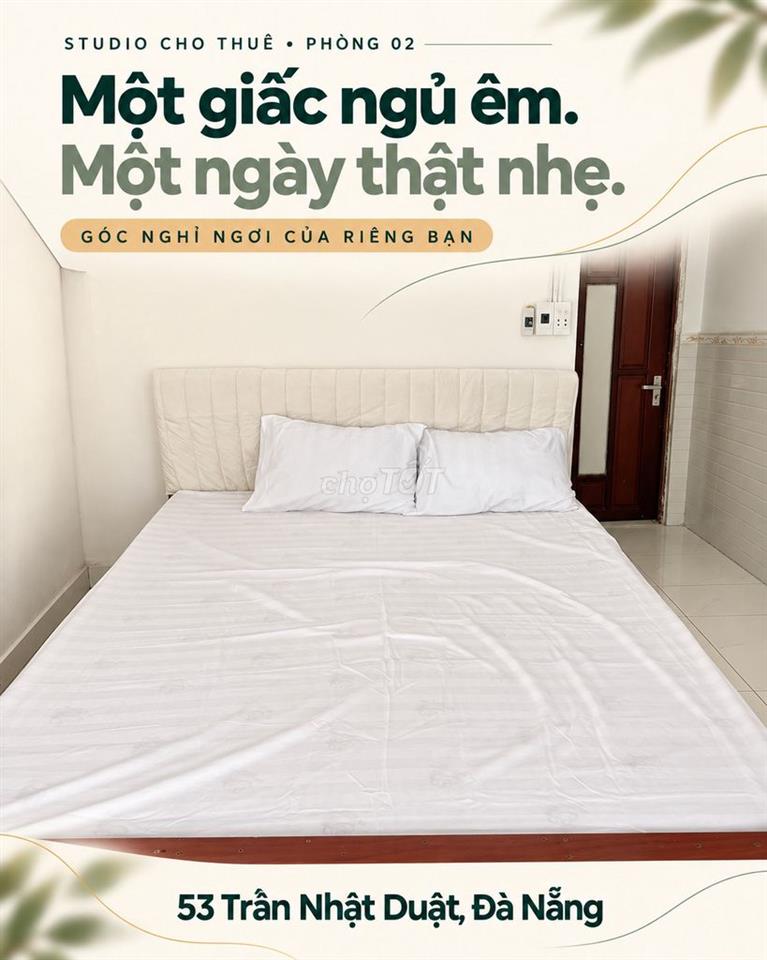 STUDIO MỚI GẦN BIỂN, GẦN NÚI, BAN CÔNG RỘNG 