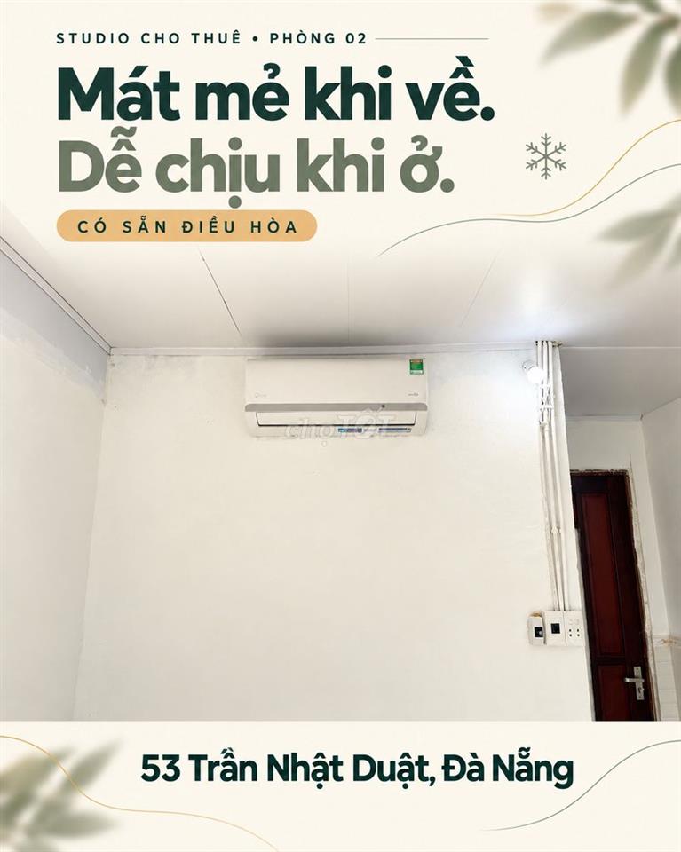 STUDIO MỚI GẦN BIỂN, GẦN NÚI, BAN CÔNG RỘNG 