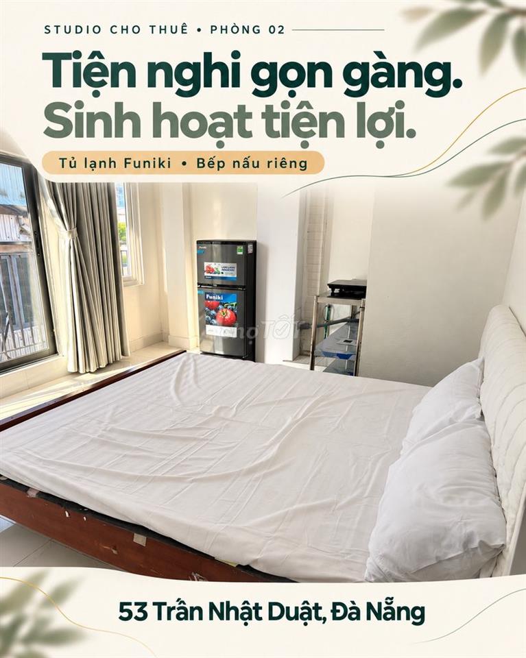 STUDIO MỚI GẦN BIỂN, GẦN NÚI, BAN CÔNG RỘNG 