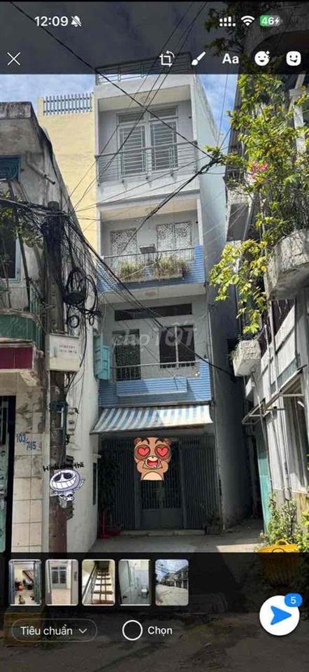 mặt tiền thụt nguyễn văn công 3 tầng lầu 3pn