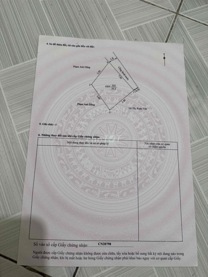 chính chủ cần bán nhà 1 trệt 1 lầu
