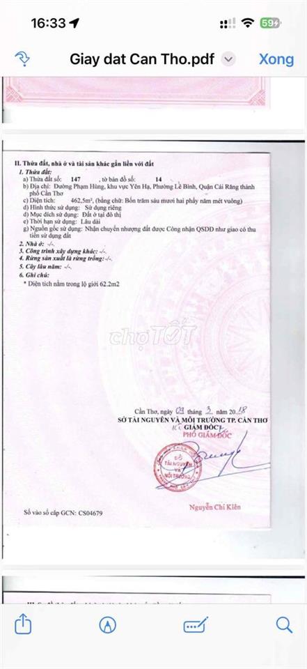 nhà đất dưới cầu cái răng mặt tiền đường phạm hùng cần thơ