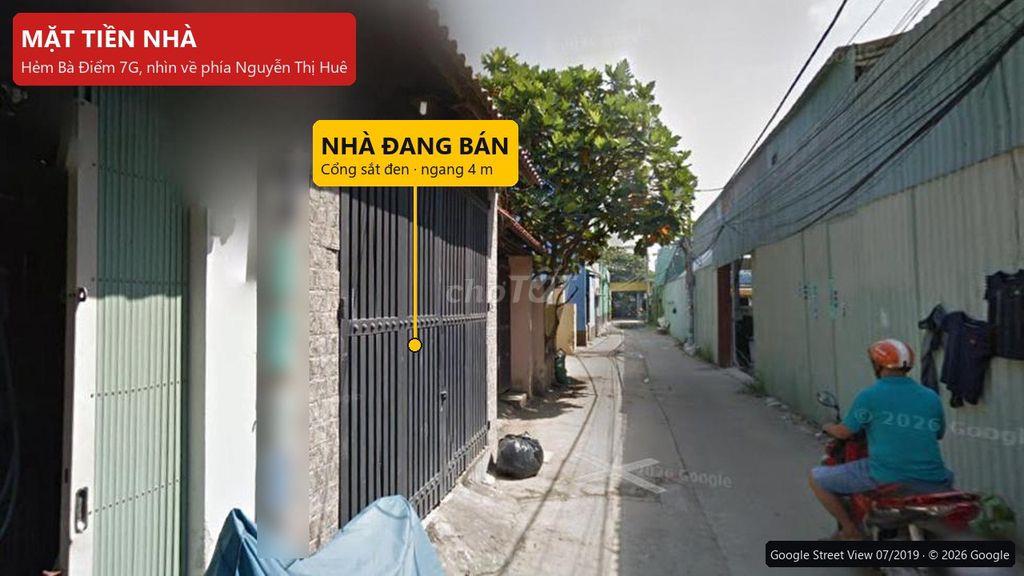Bán nhà hẻm xe tải Bà Điểm 91,5m² đất ở, sổ riêng, gần bến xe An Sương