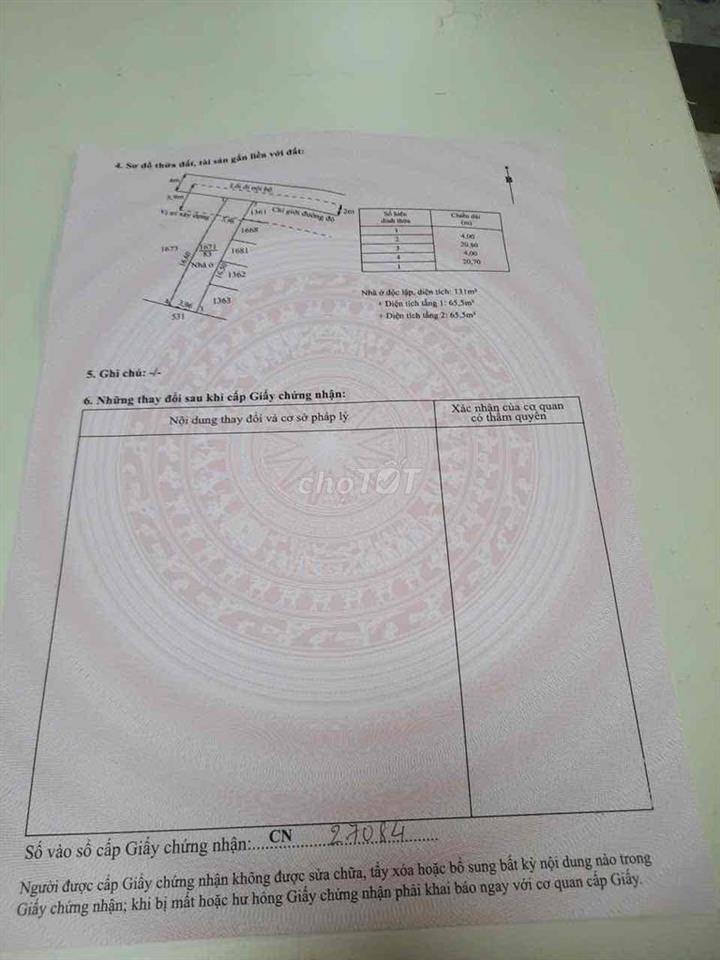 CHÍNH CHỦ Bán Nhà Đẹp Giáp Hồ Chí Minh
