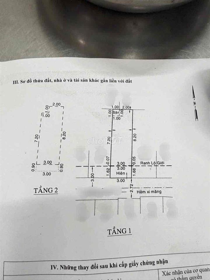 DT: 32m2 - 3,85 TỶ - 1 TRỆT 1 LẦU - KHÔNG LỖI - KHÔNG QUY HOẠCH.