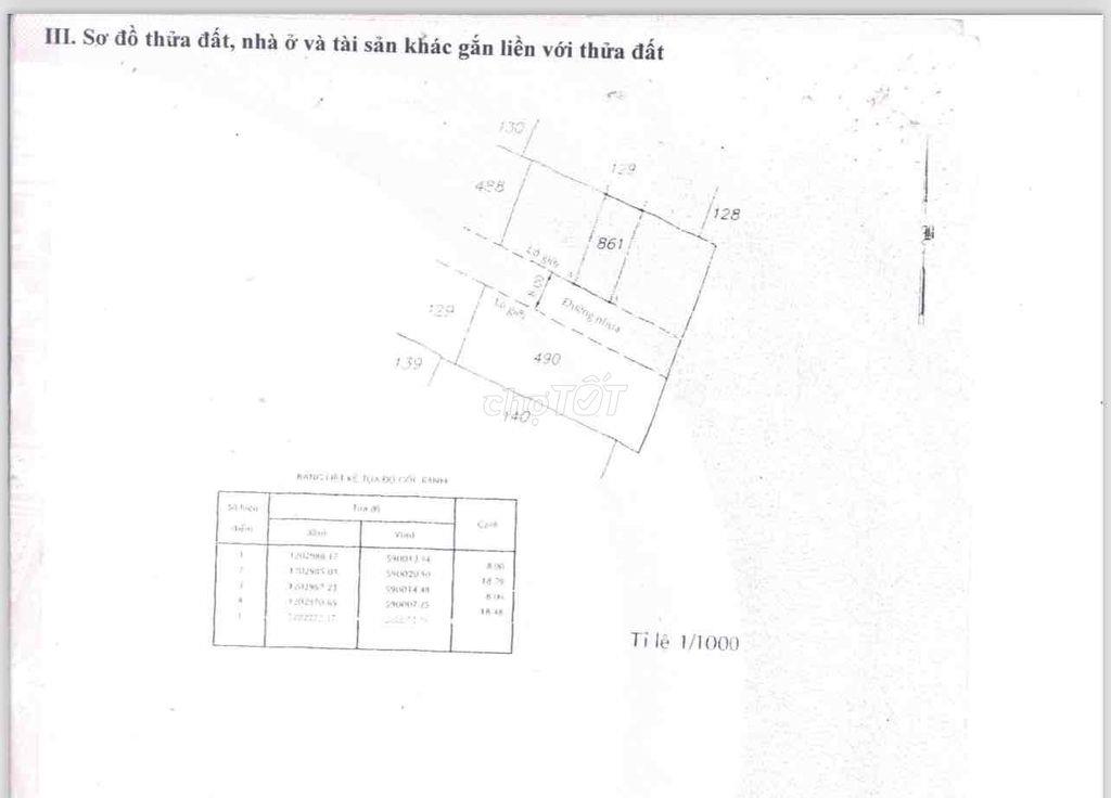 BÁN ĐẤT thổ cư Xuân Thới Sơn, Hóc Môn - 148,4m2 - SHR