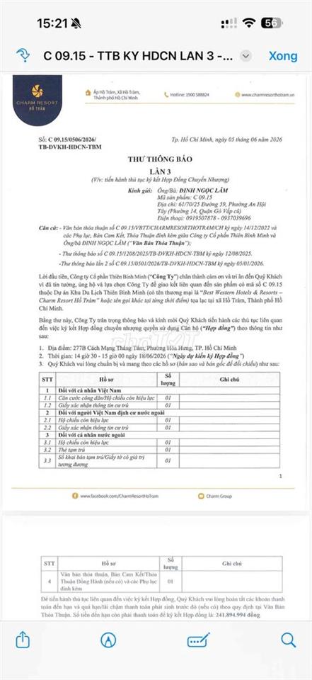 Bán căn hộ The Six Premier
