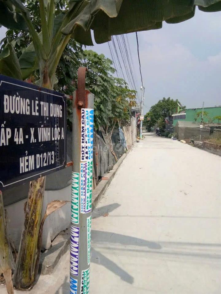 Bán nhà che tôn, Hẻm D12 Đường Lê Thị Dung, VĨnh Lộc A