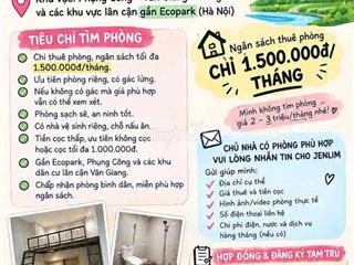 Jenlim tìm trọ có gác