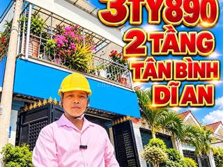 3TY890 TÂN BÌNH DĨ AN 92M2 1 LẦU 1 TRỆT TẶNG NỘI THẤT SÂN ĐƯỜNG XE HƠI
