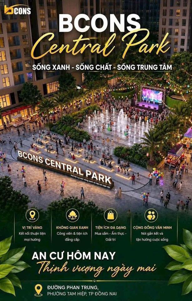 Lần đầu Bcons về biên hoà với vị trí ngay ttâm mặt tiền Phan Trung