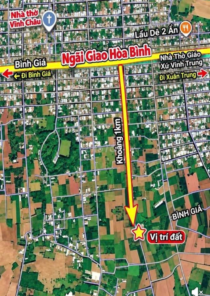 🔥 **594 TRIỆU SỞ HỮU ĐẤT NỀN BÌNH GIÃ – ĐƯỜNG NHỰA** 🔥