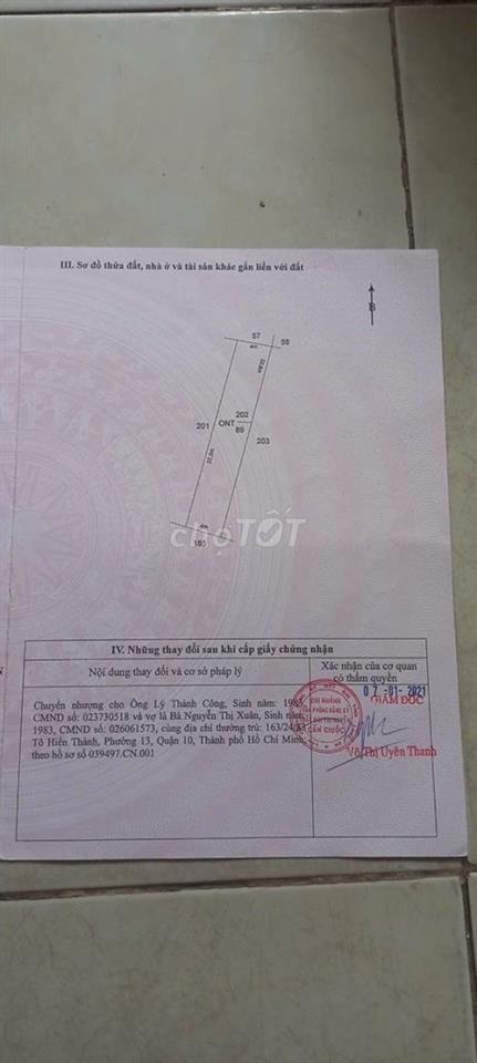BÁN ĐẤT Ở 89 M² MỸ LỘC – CẦN GIUỘC, NGANG 4 M, ĐƯỜNG BÊ TÔNG