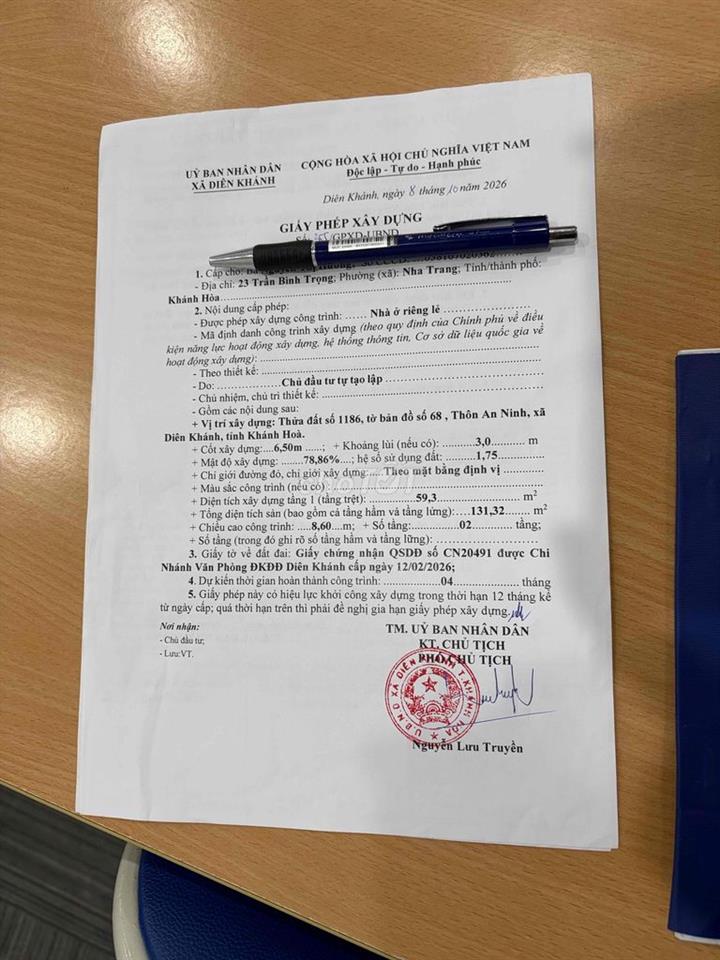 945 Triệu Đất Diên An Diên Khánh Cách Nha Trang 9km  ( Tặng GPXD Cho A