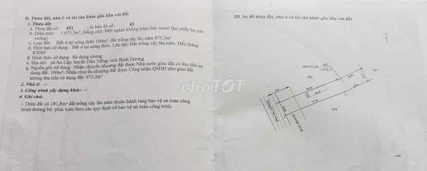🏡 BÁN ĐẤT XÃ AN LẬP, DẦU TIẾNG, BÌNH DƯƠNG