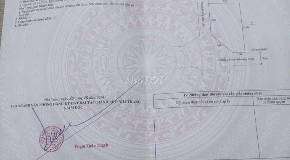 Bán đất 2 mặt tiền phường Bắc Nha Trang