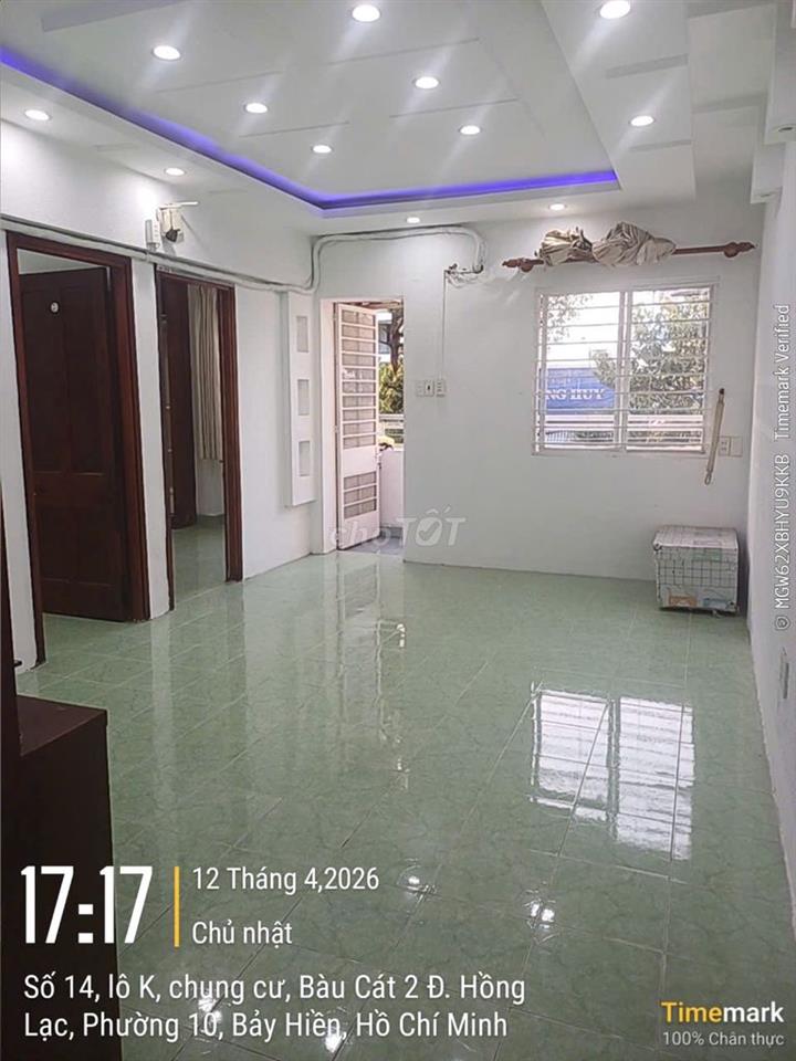 Chung cư Bàu Cát II, 2,59 tỷ, 55 m2, Thang bộ lầu thấp.