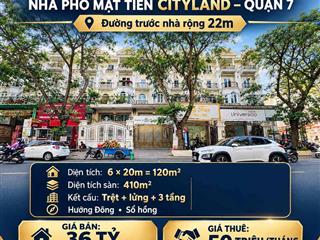 CHO THUÊ KDC CITYLAND,MẶT TIỀN 6PN