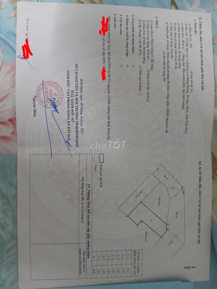 Bán Nhà đường Lê Hồng Phong