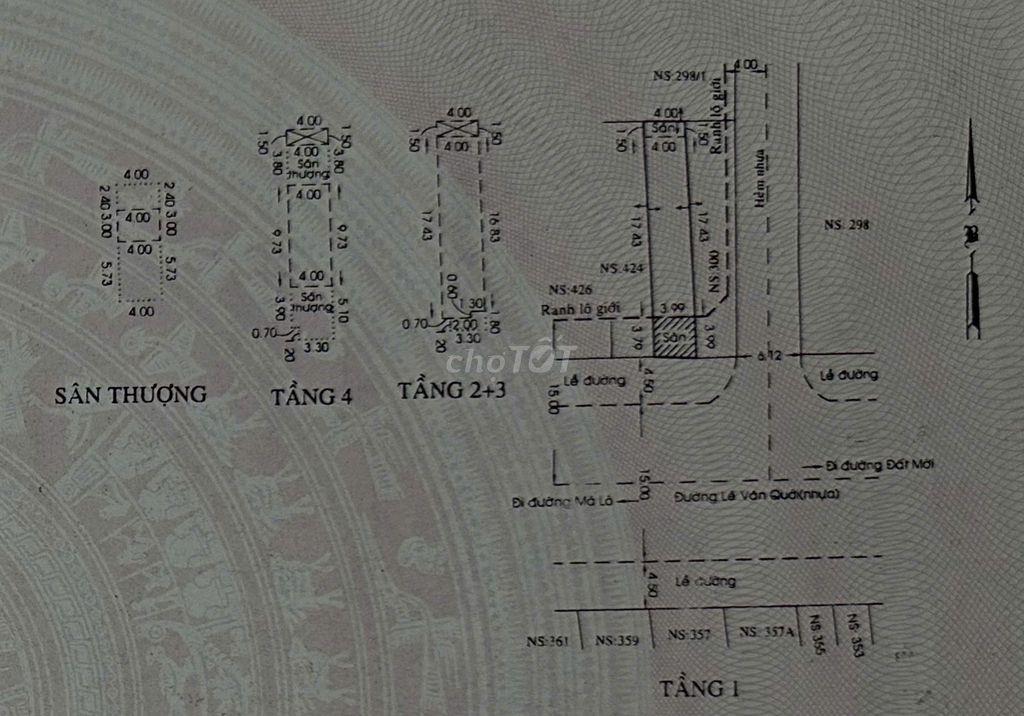 BÁN NHÀ MẶT TIỀN LÊ VĂN QUỚI – VỊ TRÍ KINH DOANH ĐẸP, 4 TẦNG KIÊN CỐ