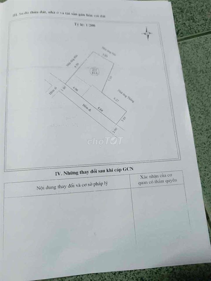 Cần bán nhà hẻm 1029 Trần Hưng Đạo
