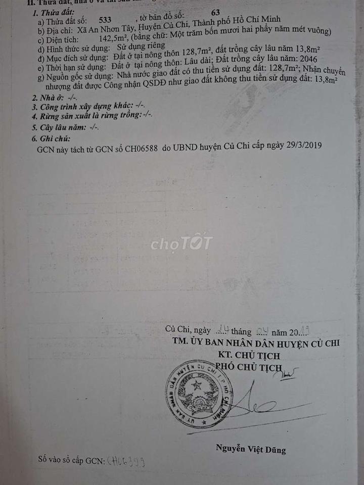 BÁN ĐẤT THỔ CƯ tặng NHÀ VƯỜN