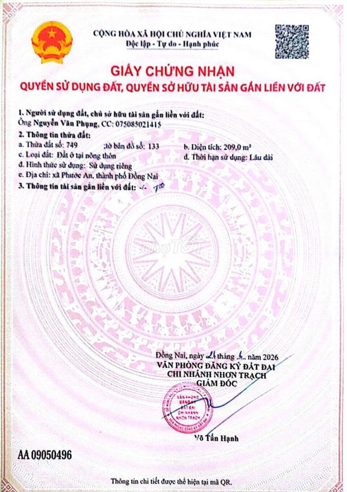 Đất hẻm Hùng Vương - Đường 25C
