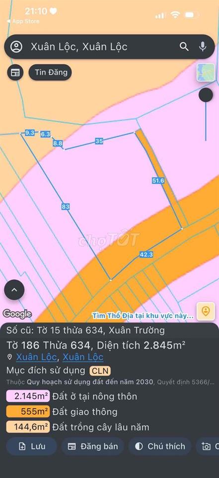 Bán đất vườn CHÍNH CHỦ 2.844,5m² đường Suối Đá, gần Núi Chứa Chan