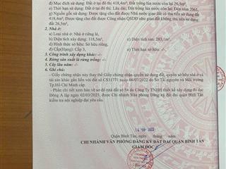 Bán Mặt Tiền 65C Lô Tư P.Bình Hưng Hòa A  Q. Bình Tân
