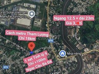 Nhà12,5×23m,Tlcc,1xẹt Tỉnh lộ9,về Q12 7km