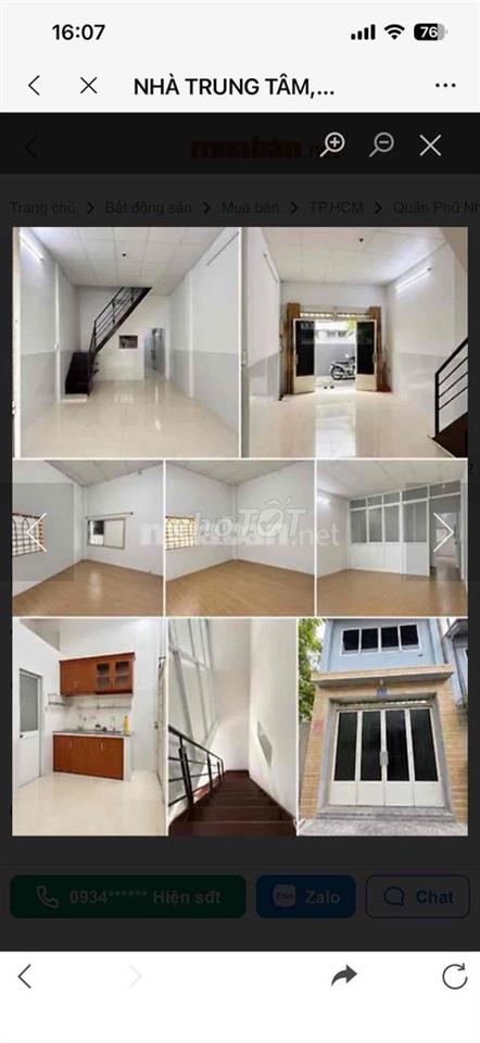 Chính Chủ Bán Nhà Hẻm Xe Hơi 6m Lê Văn Sỹ, phường Phú Nhuận