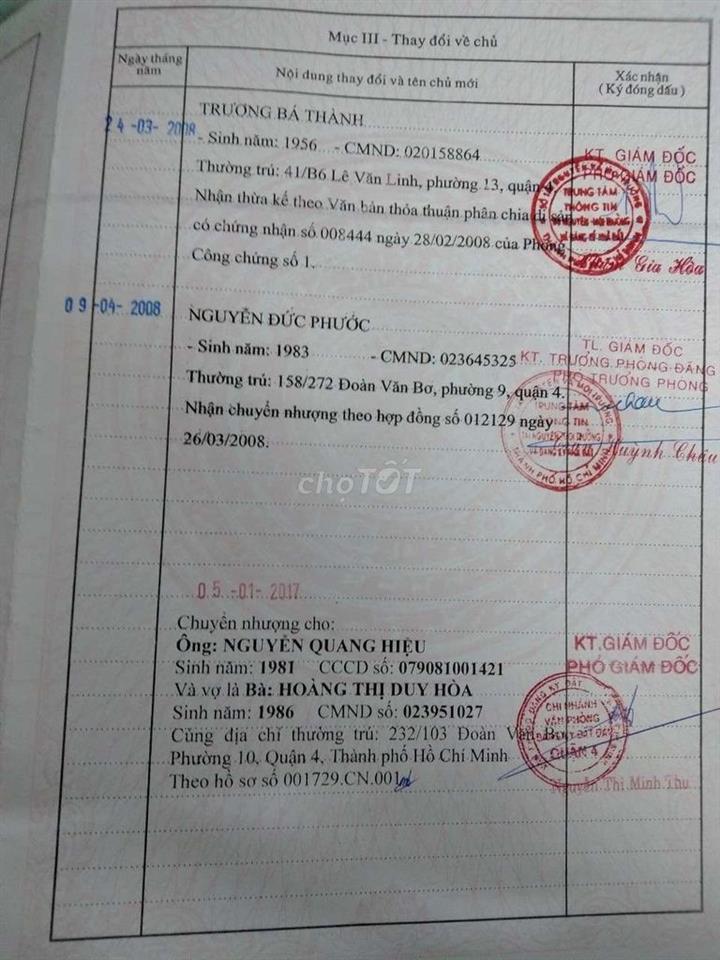 từng trệt chung cư mặt hướng về chợ xóm chiếu