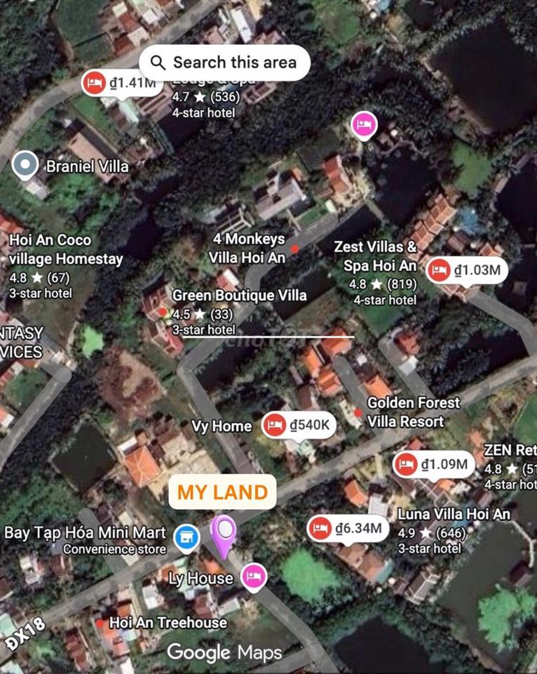 Cho Thuê đất 75m2 Cẩm Thanh Hội An (Gần rừng dừa bảy mẫu)