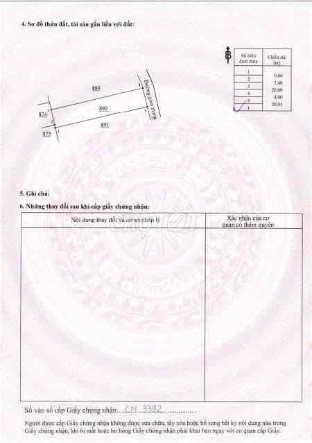 Bán đất chính chủ - TP. Biên Hoà - 80m2 - 436 triệu