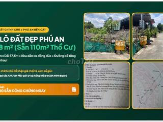 Chính chủ bán đất Phú An Bến Cát 307.8m2, giá 2.2 tỷ