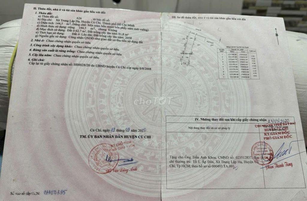 nhà mặt tiền ấp trung hoà ngay chủ bán