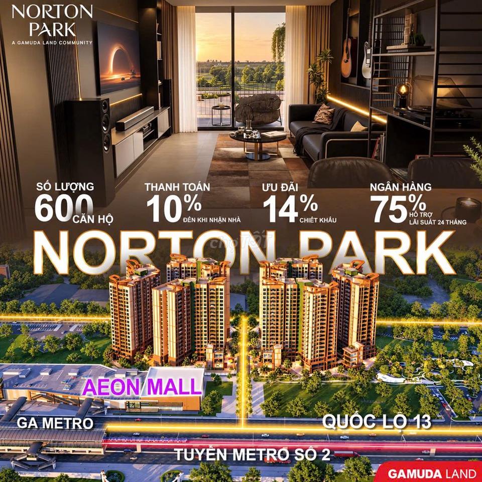 NORTON PARK – CĂN HỘ 1PN+ LIỀN KỀ AEON MALL BÌNH DƯƠNG