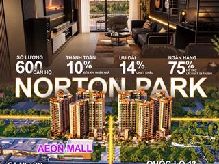 NORTON PARK – CĂN HỘ 1PN+ LIỀN KỀ AEON MALL BÌNH DƯƠNG