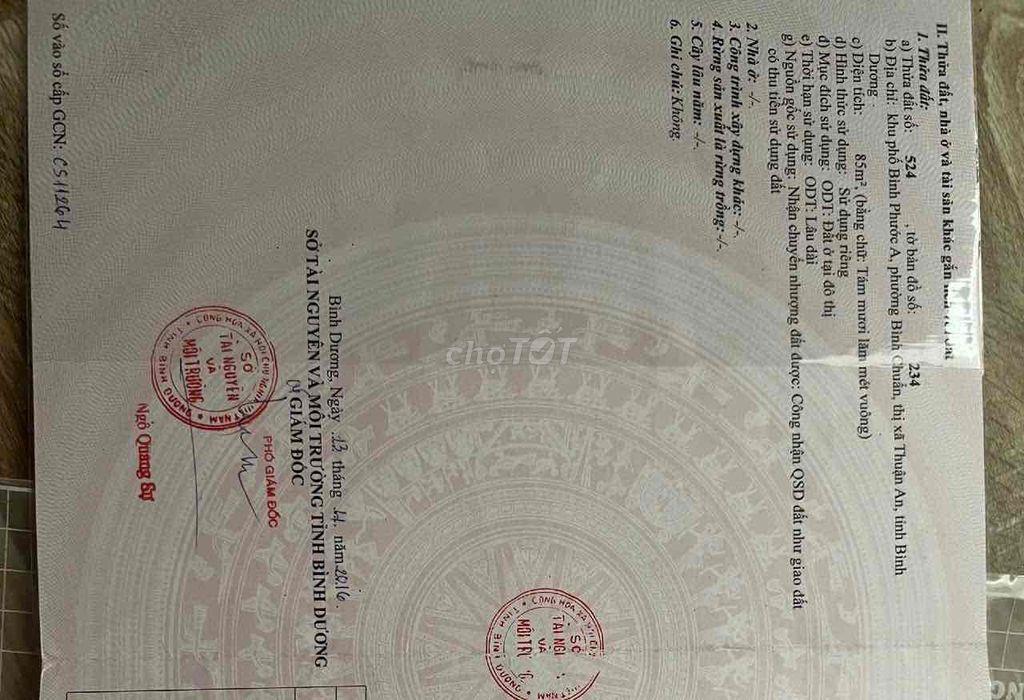 Bán nhà Bình Chuẩn 52, Thuận An, Bình Dương
